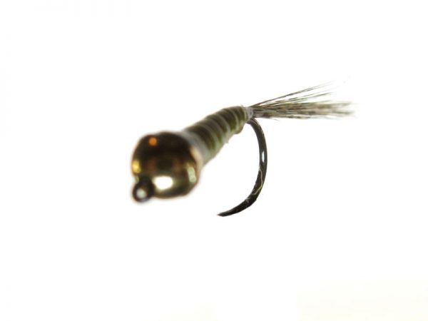 MOSCAS ARTIFICIALES. : NINFA DE HEPTAGÉNIDO, " GUSARAPIN CABEZA DORADA