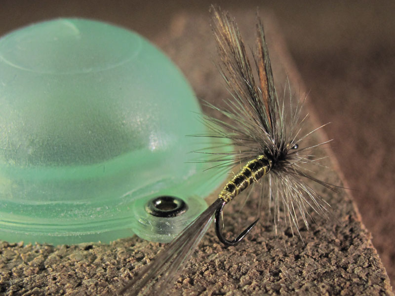 Mosca seca efémera Verde Aceituna sin muerte